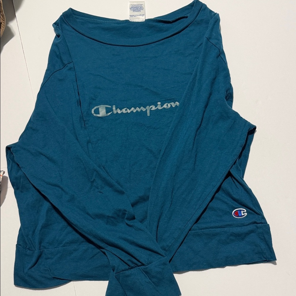 Champion Women's Blue Long Sleeve Top
